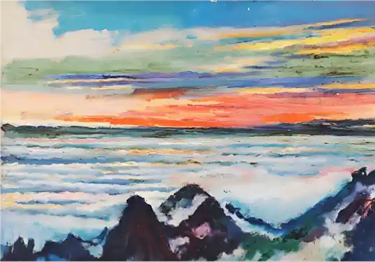 黄山云海(刘海粟创作的油画作品)