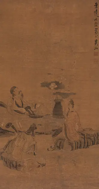 听琴图(陈洪绶创作画作)