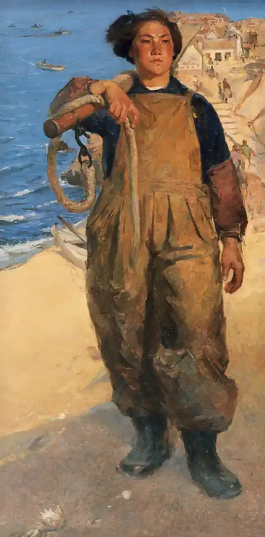 海岛姑娘(王霞1961年创作的布面油画作品)