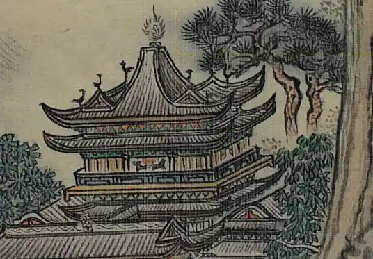 海屋沾筹图(清代袁江画作)